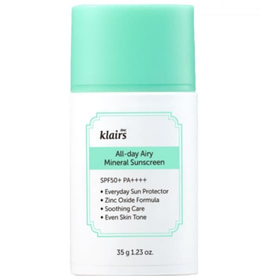 Klairs Klairs All-day Airy Mineral Sunscreen SPF 50+ PA++++