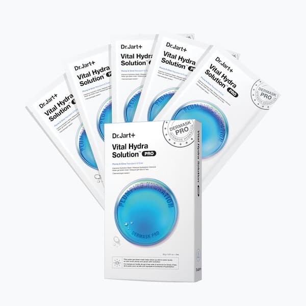 Dr. Jart+ Vital Hydra Solution Glow Face Mask with Hyaluronic Acid 5 Pack